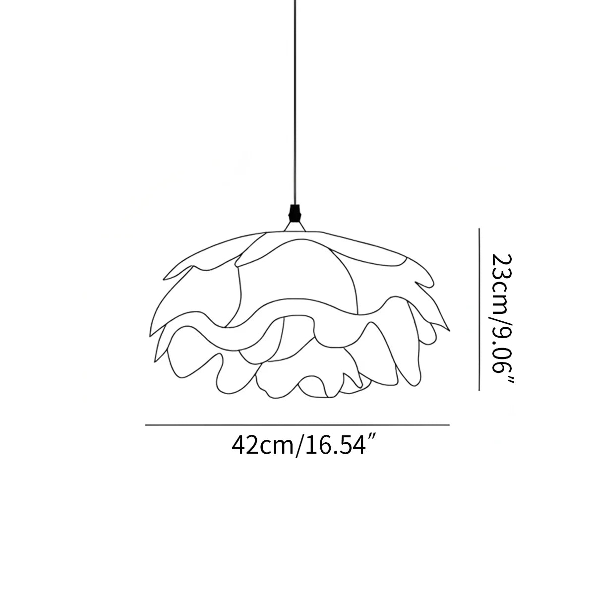 Feyran Flower Shaped White Pendant Lamp for Bedroom