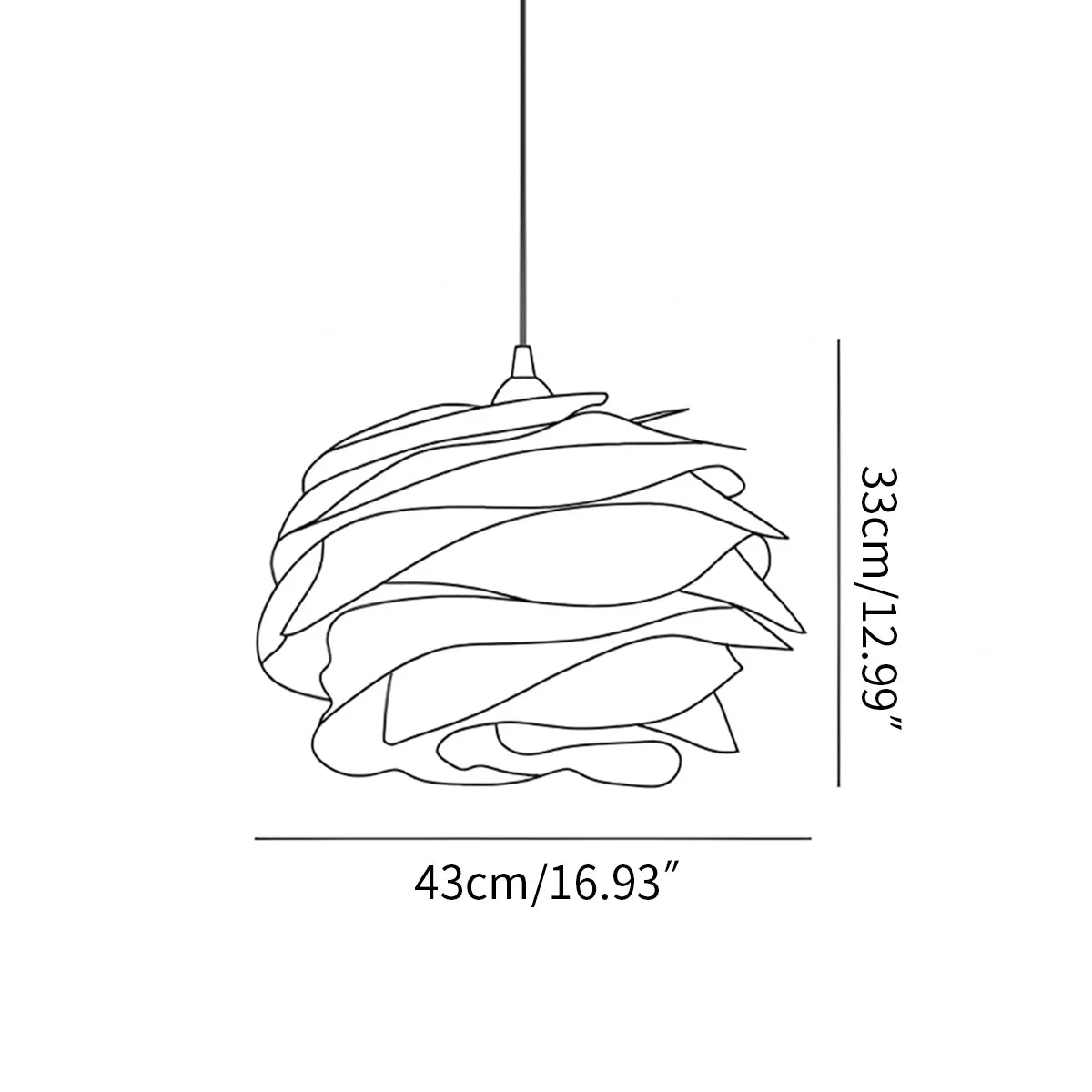 Feyran Rose Floral Pendant Light for Bedroom
