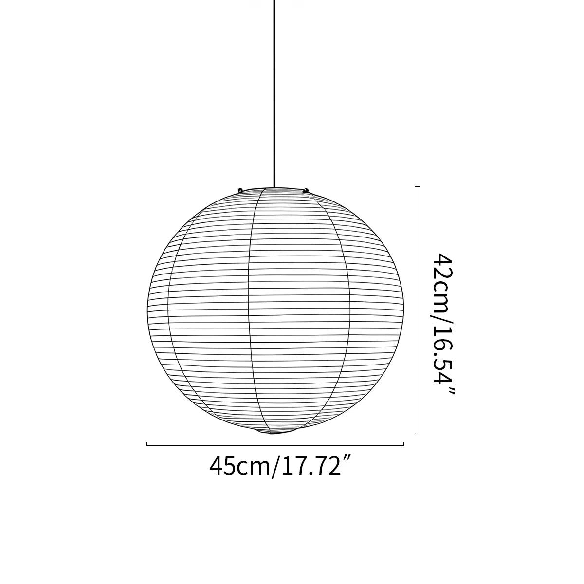 Feyran Akari Spherical Pendant Light for Living Room