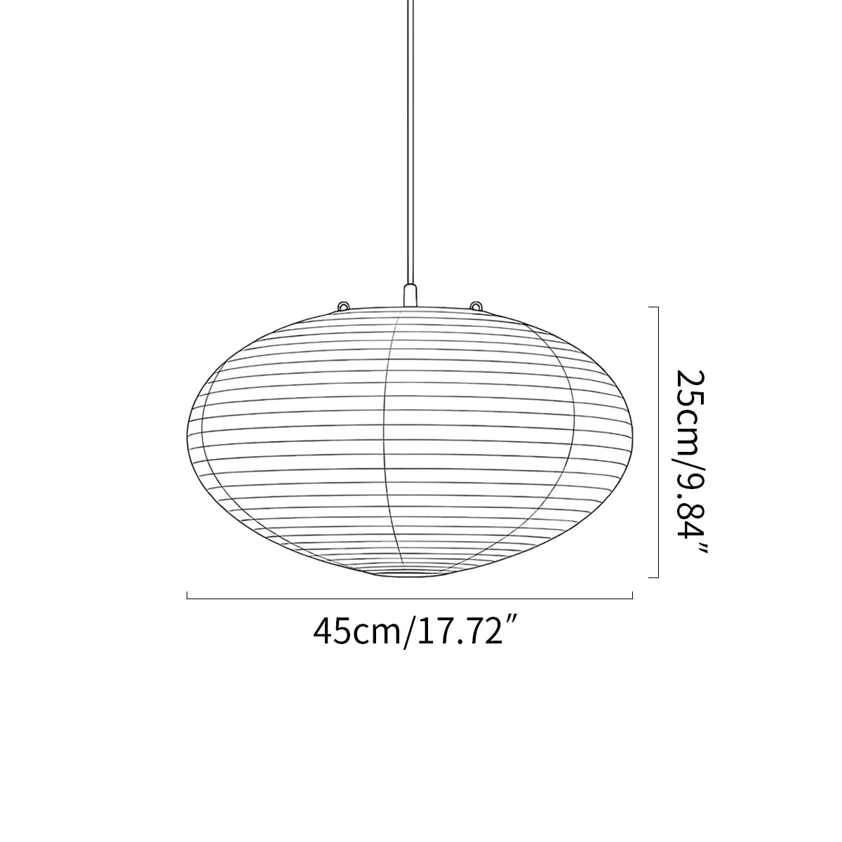 Feyran Washi Paper A Series Pendant Light for Dining Room