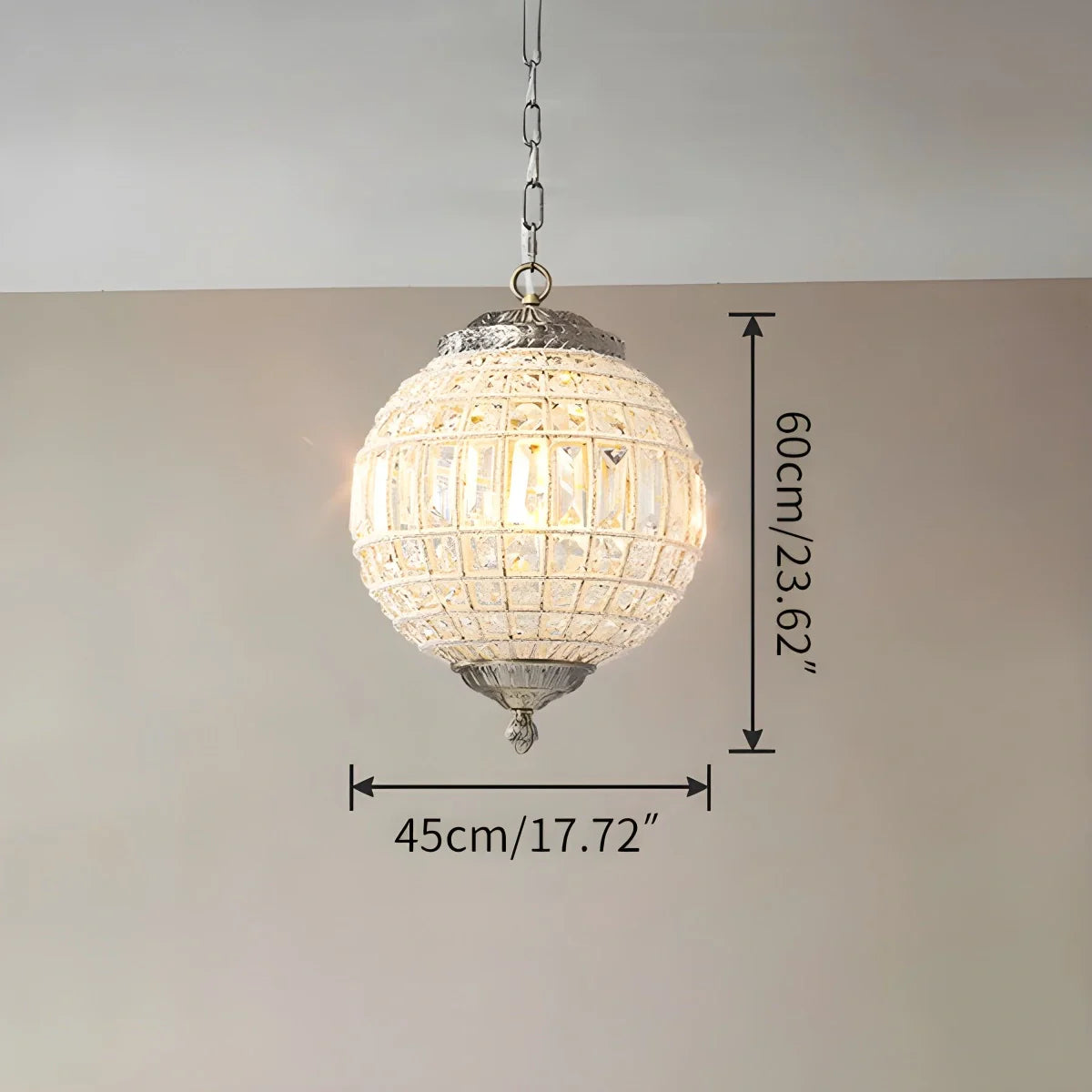 Feyran Crystal Sphere Pendant Light for Dining & Living Rooms