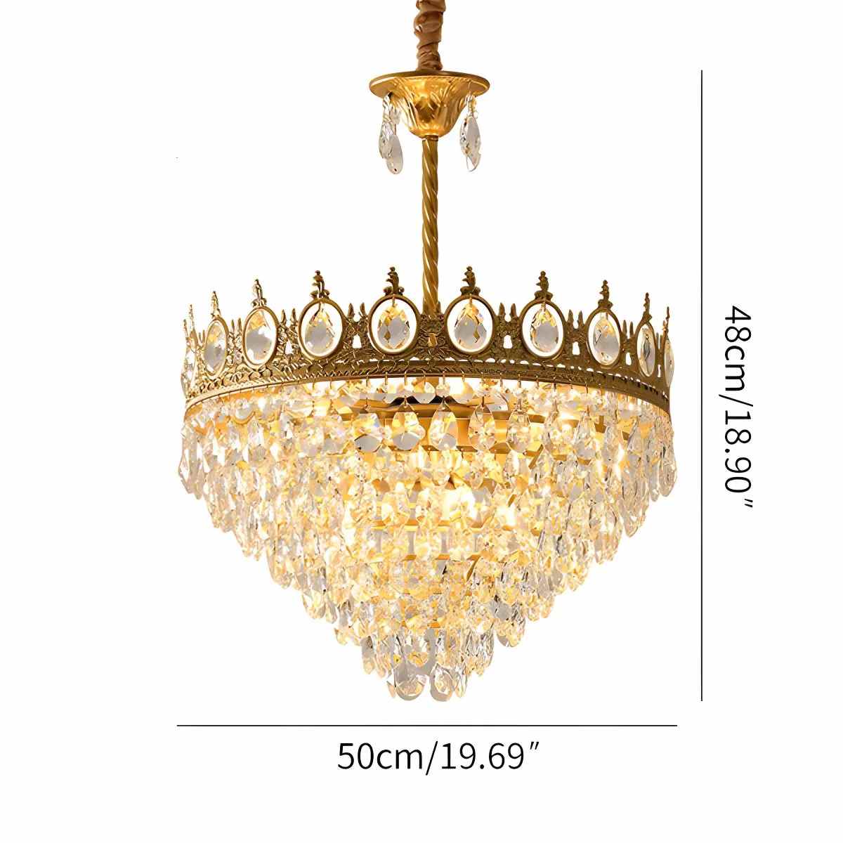 Feyran French Retro Crystal Chandelier for Dining Room