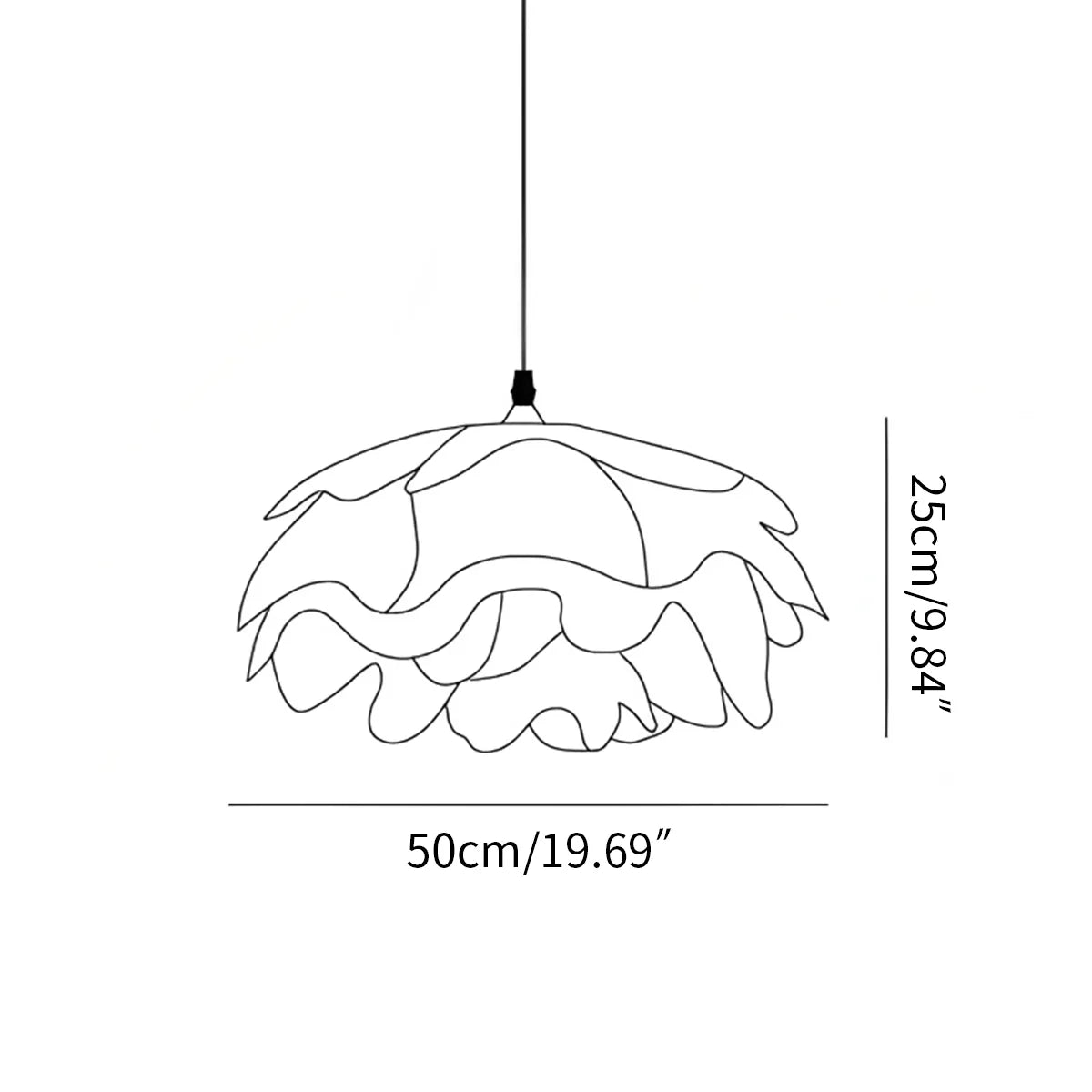 Feyran Flower Shaped White Pendant Lamp for Bedroom