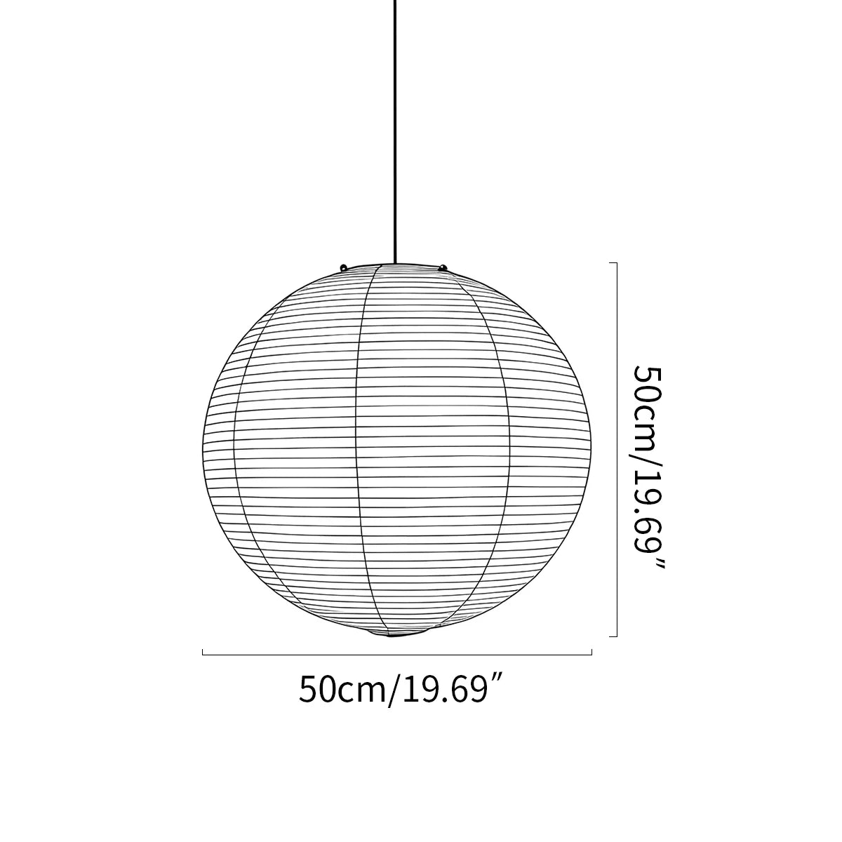 Feyran Akari Spherical Pendant Light for Living Room