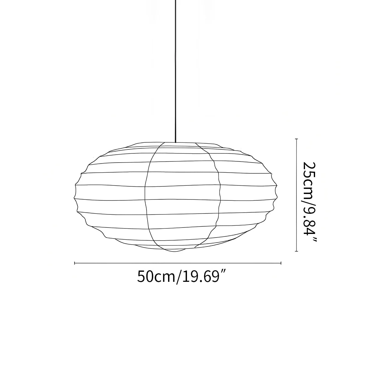 Feyran Washi Paper EN Series Pendant Light for Living Room