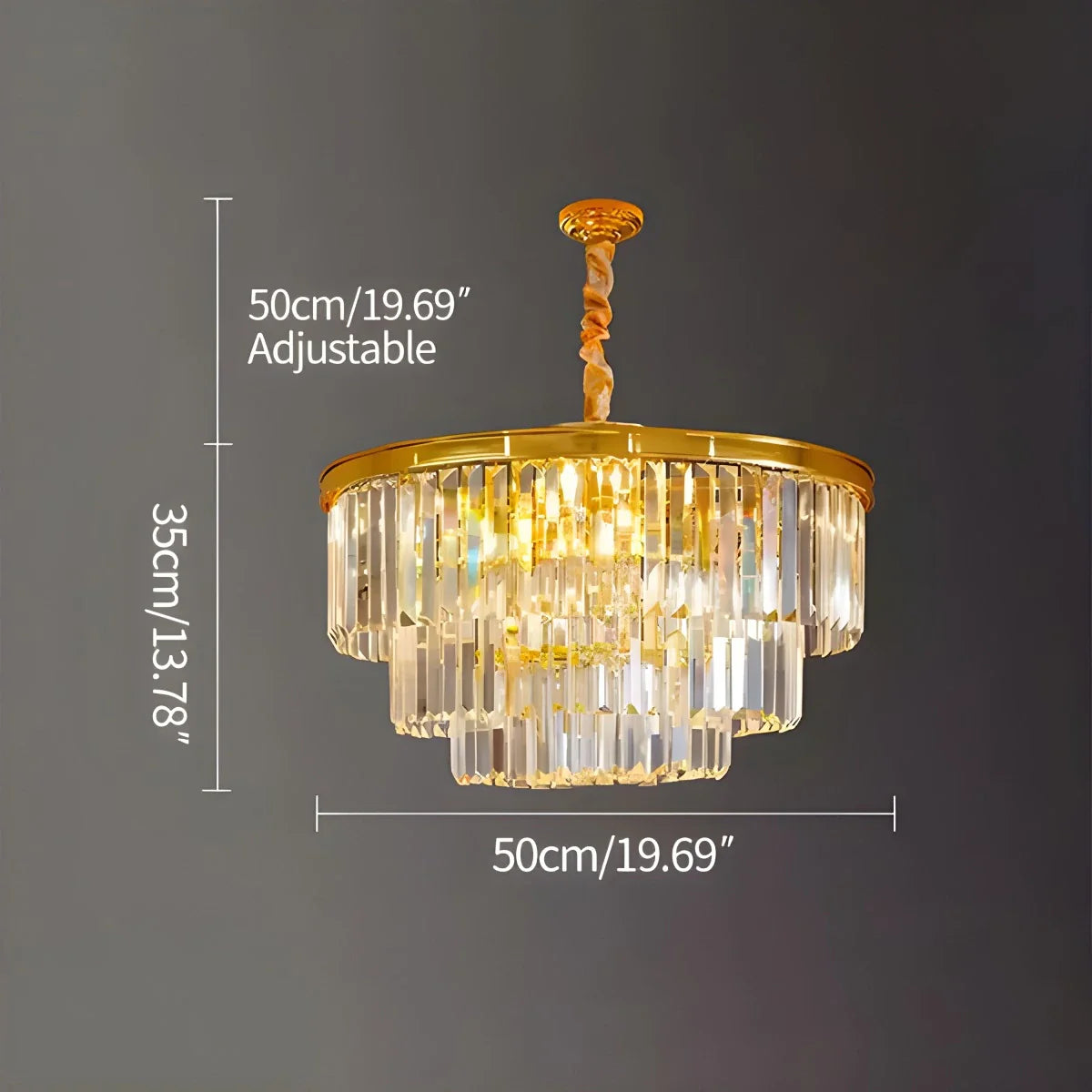 Feyran Light Luxury Crystal Chandelier for Living Room