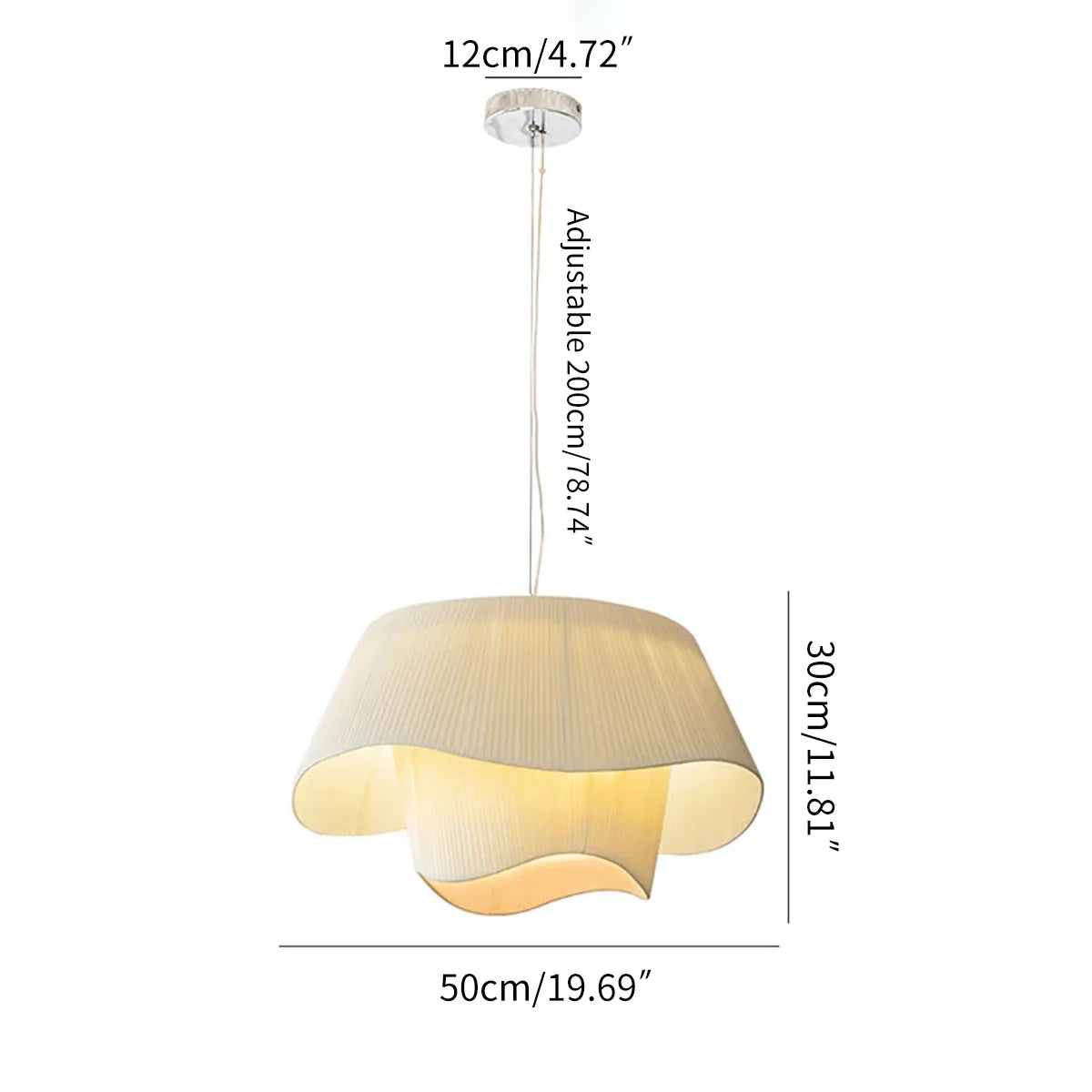 Feyran Pleated Fabric Drum Pendant Light for Modern Interiors