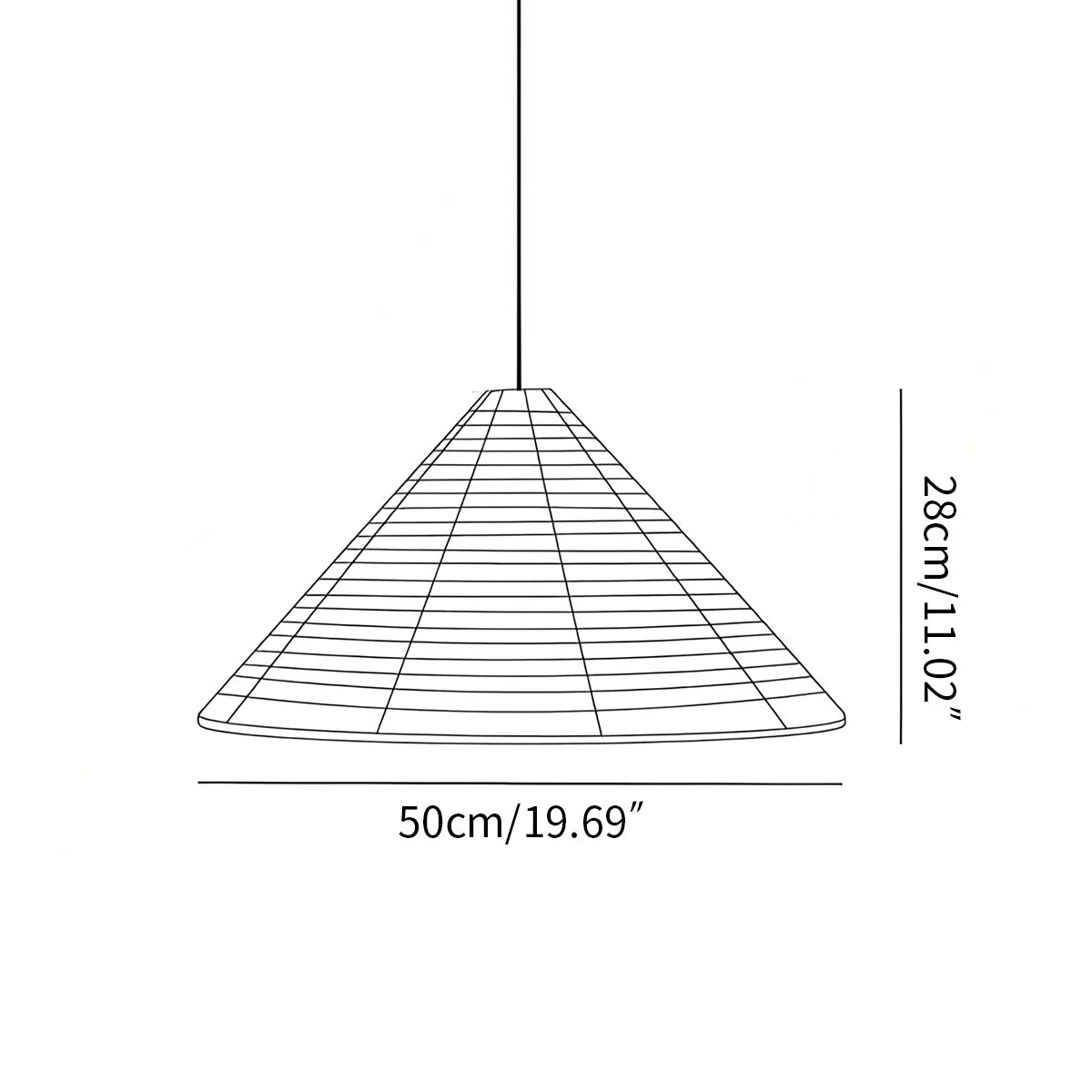 Feyran Washi Paper Hat Pendant Lamp for Dining Room