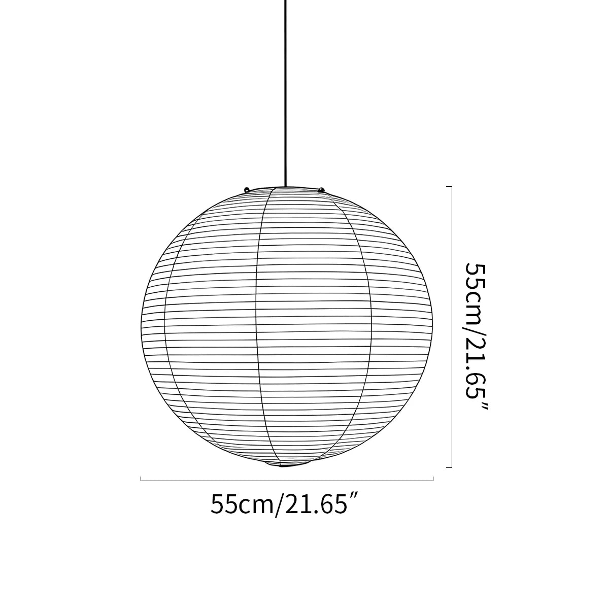 Feyran Akari Spherical Pendant Light for Living Room