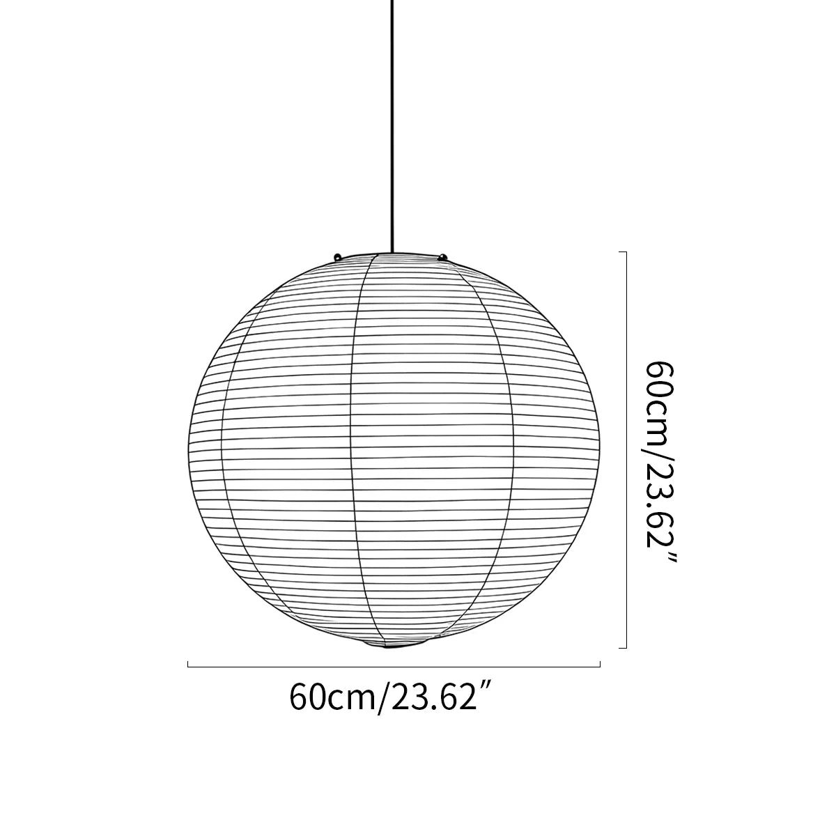 Feyran Akari Spherical Pendant Light for Living Room