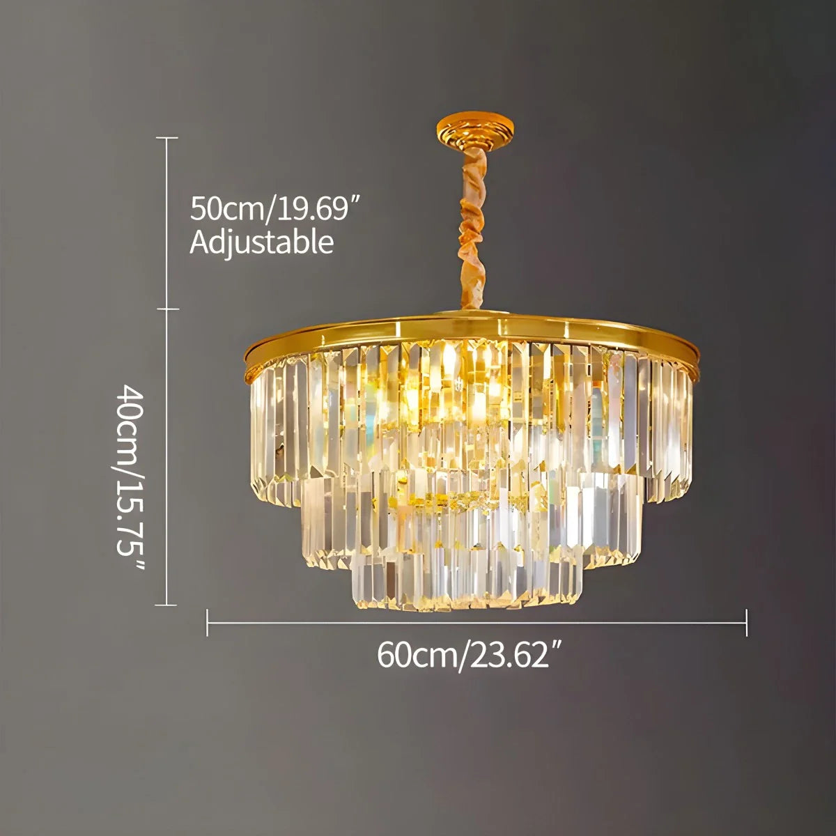 Feyran Light Luxury Crystal Chandelier for Living Room