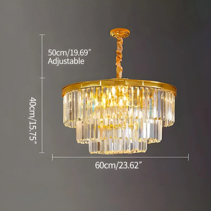 Feyran Light Luxury Crystal Chandelier for Living Room
