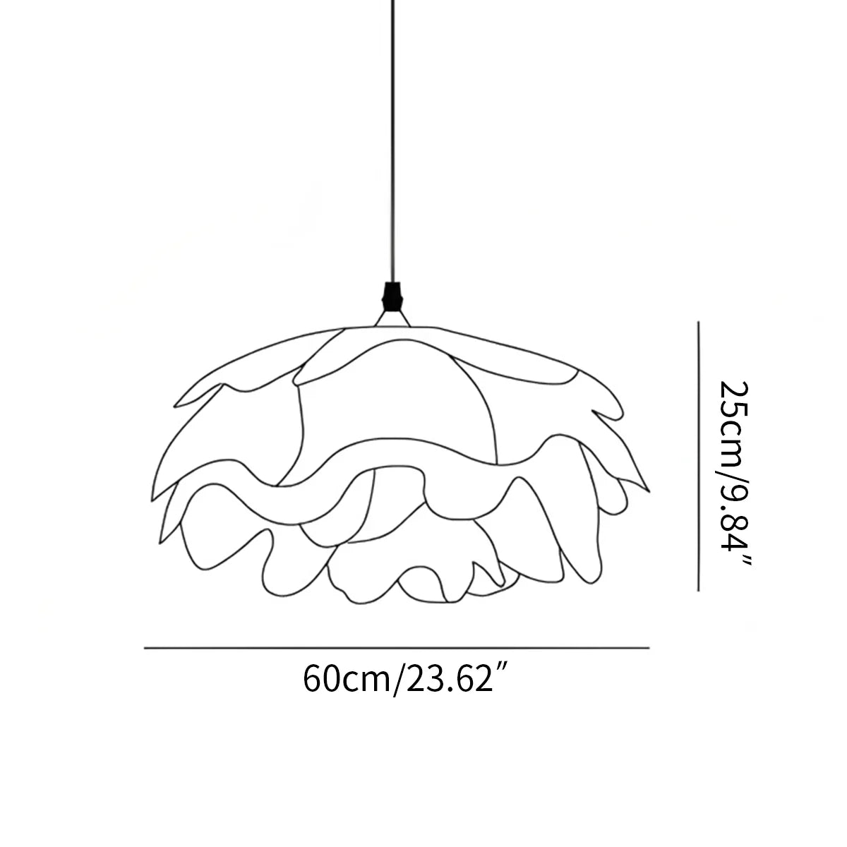 Feyran Flower Shaped White Pendant Lamp for Bedroom