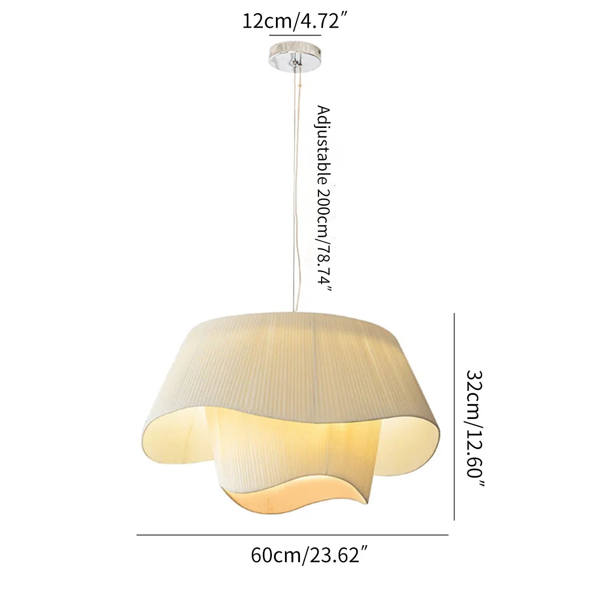 Feyran Pleated Fabric Drum Pendant Light for Modern Interiors