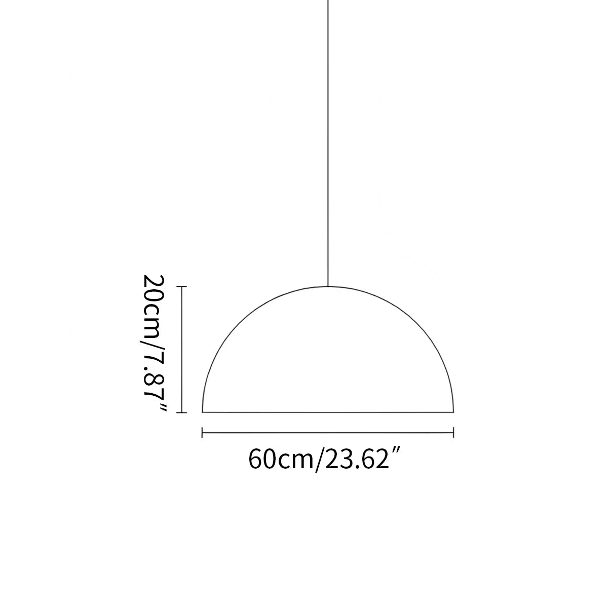 Feyran Italian Semi-Circular Gypsum Relief Pendant Light