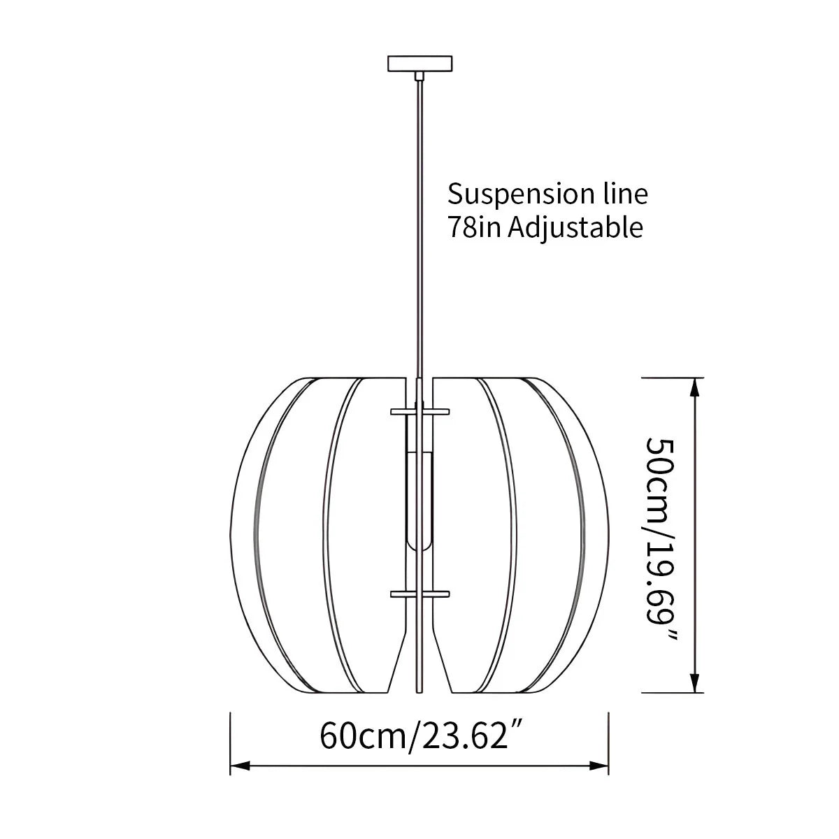 Feyran Circular Arc Piece Acoustic Pendant Light