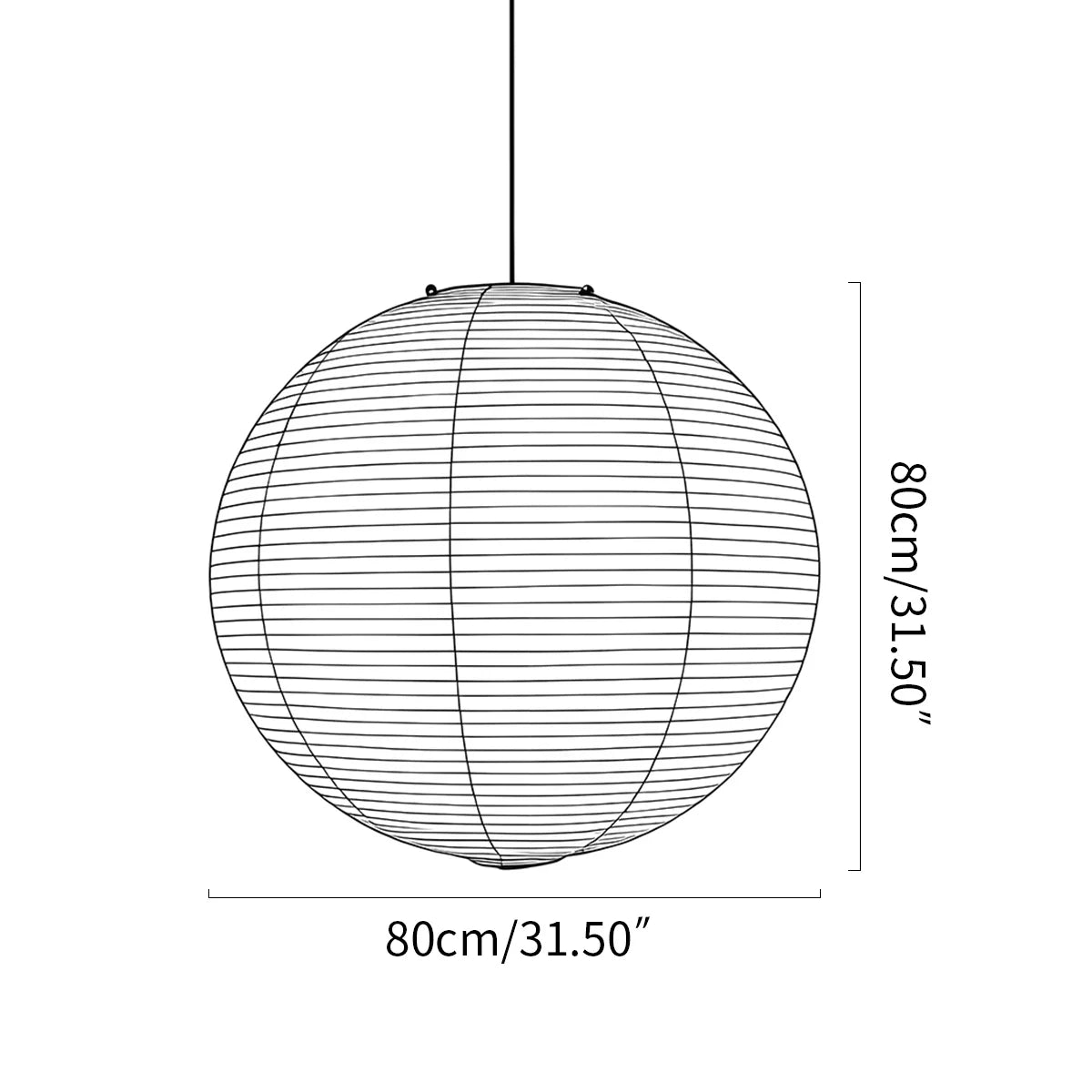 Feyran Akari Spherical Pendant Light for Living Room