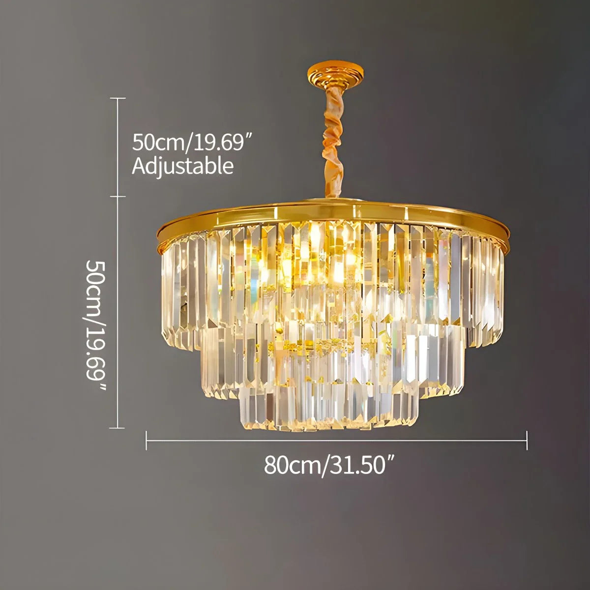 Feyran Light Luxury Crystal Chandelier for Living Room