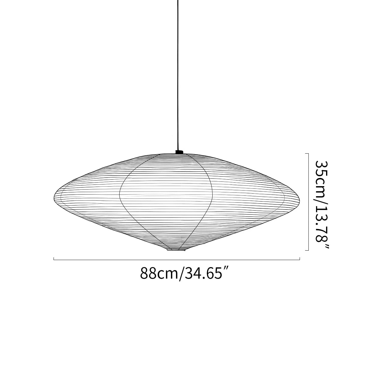 Feyran Washi Paper A Series Pendant Light for Dining Room