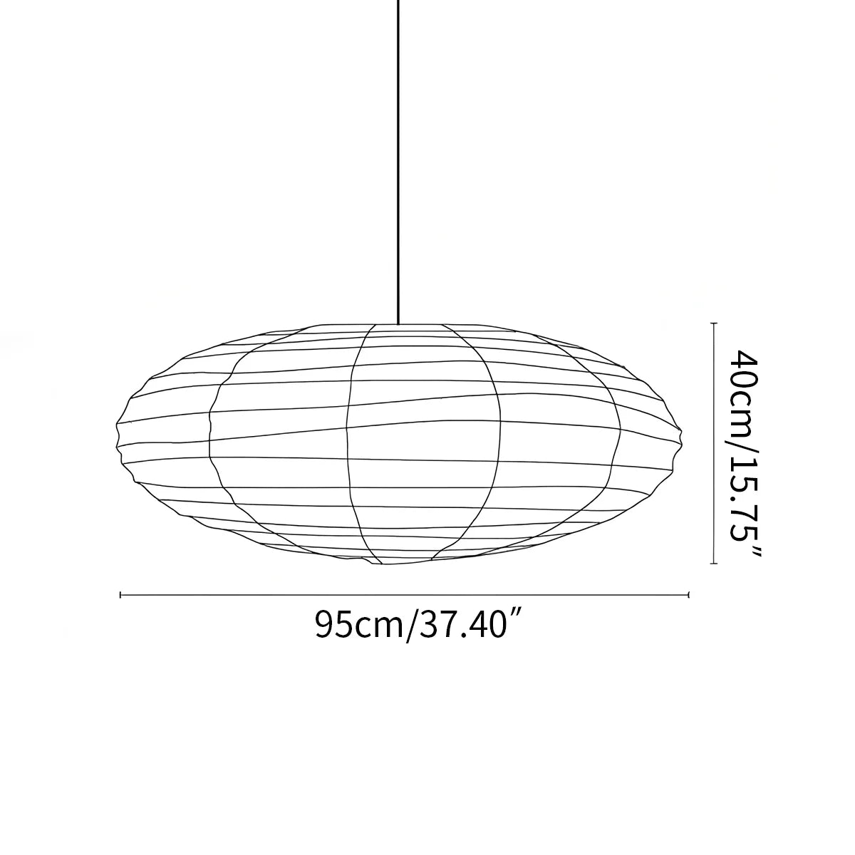Feyran Washi Paper EN Series Pendant Light for Living Room