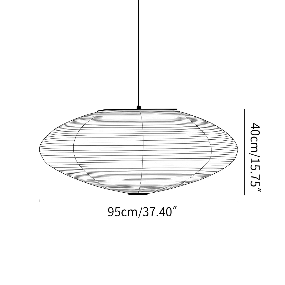Feyran Washi Paper A Series Pendant Light for Dining Room
