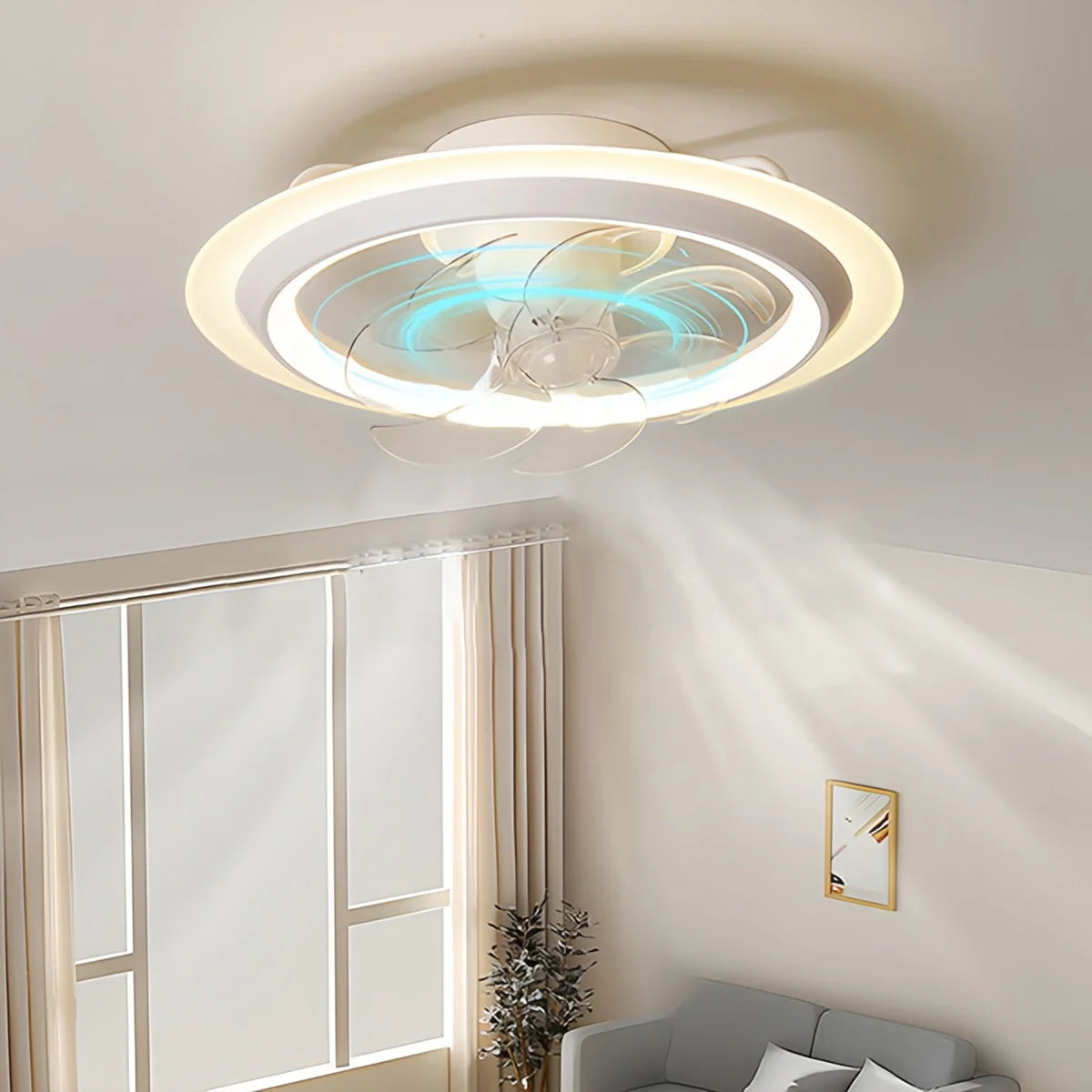 Feyran Creative 360° Rotating Ceiling Fan with Light