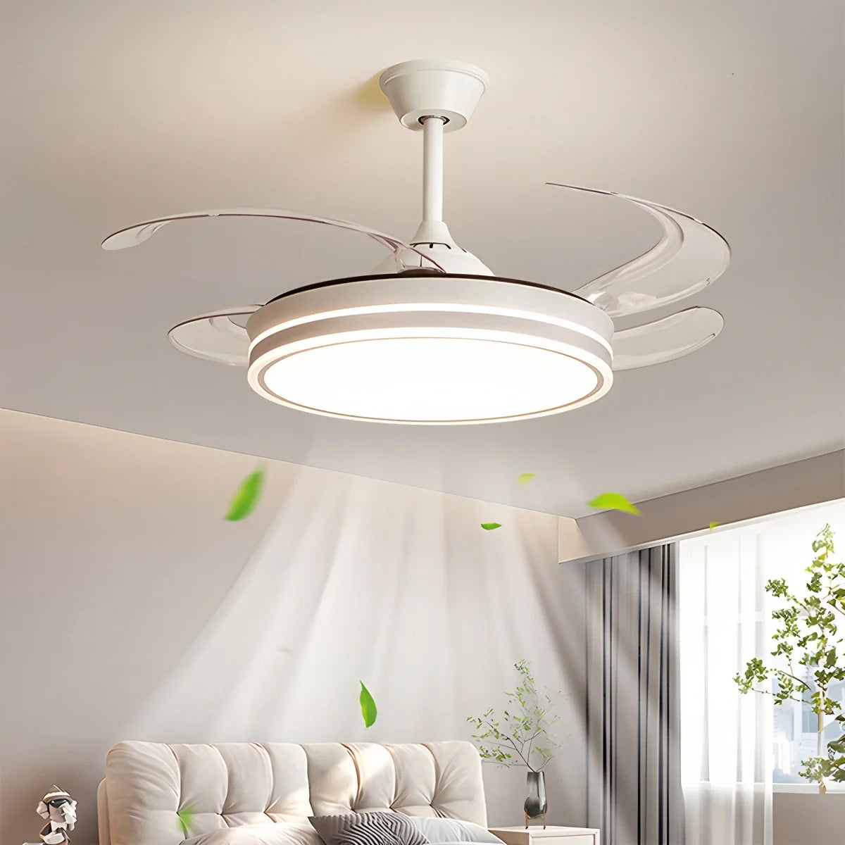 Feyran Modern Ceiling Fan with LED Light & Remote Control