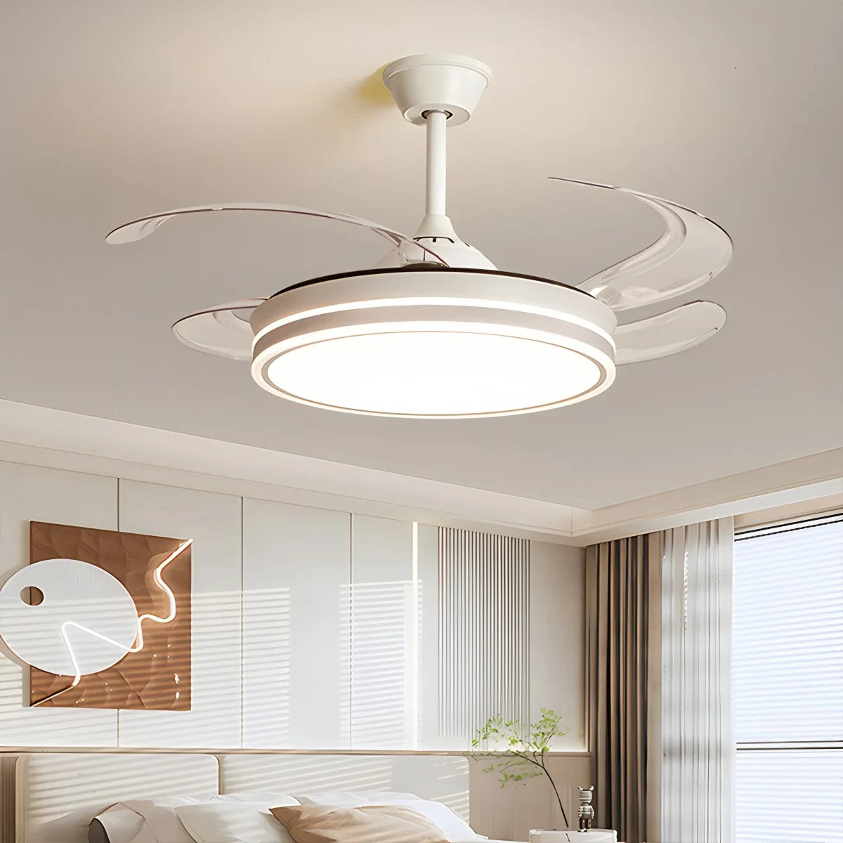 Feyran Modern Ceiling Fan with LED Light & Remote Control