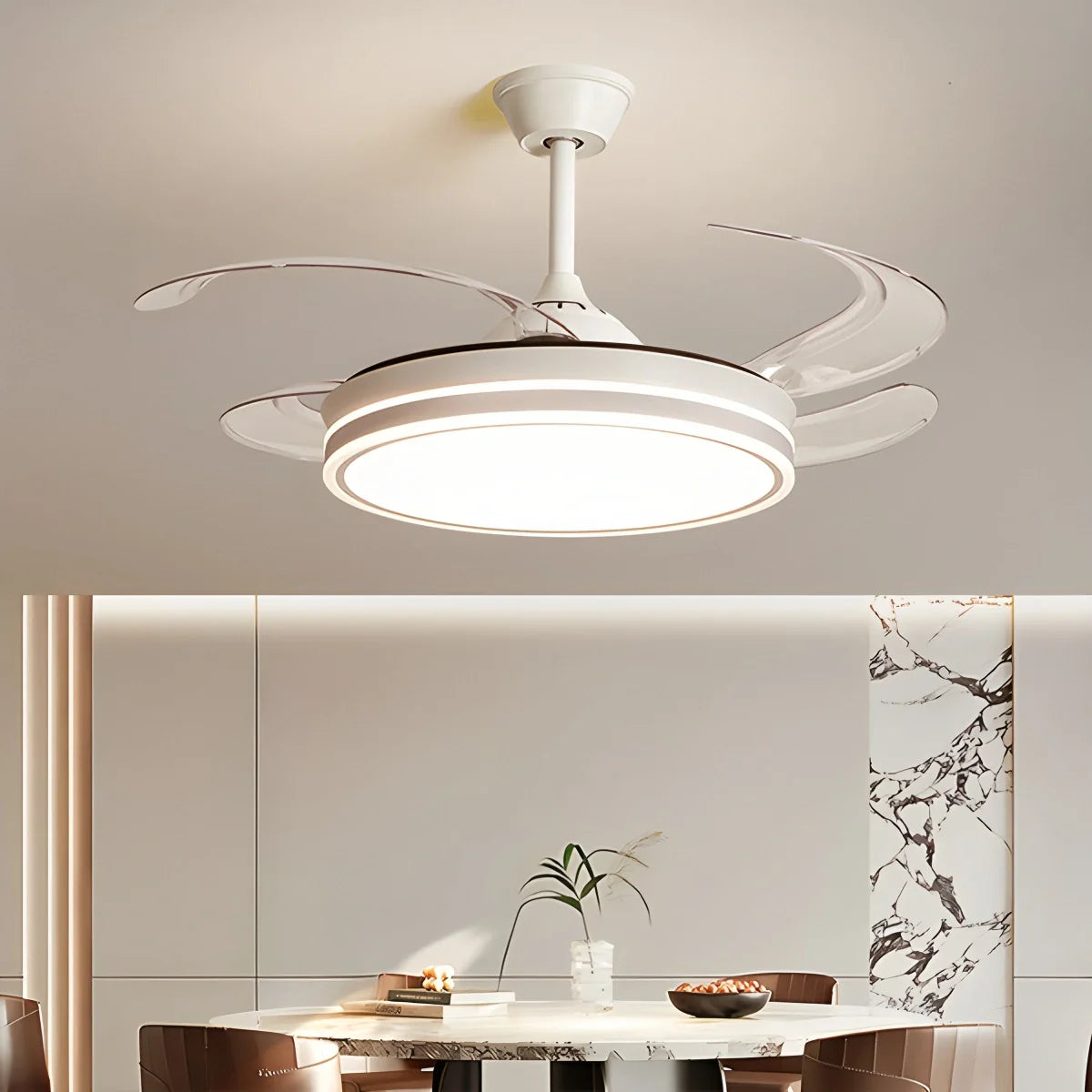 Feyran Modern Ceiling Fan with LED Light & Remote Control