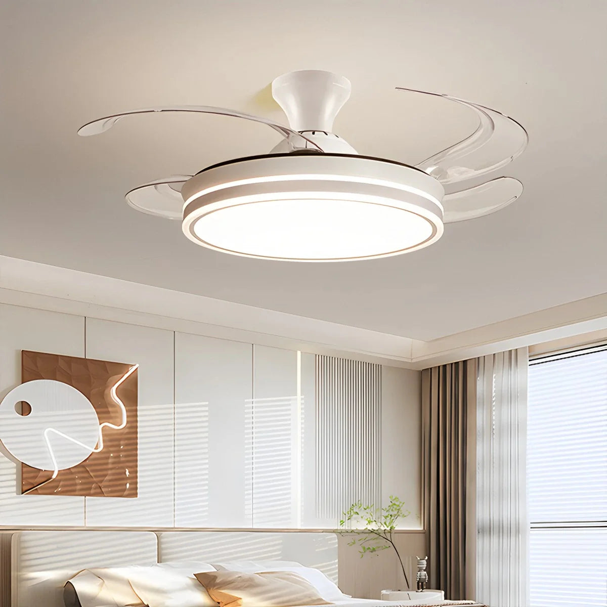 Feyran Modern Ceiling Fan with LED Light & Remote Control