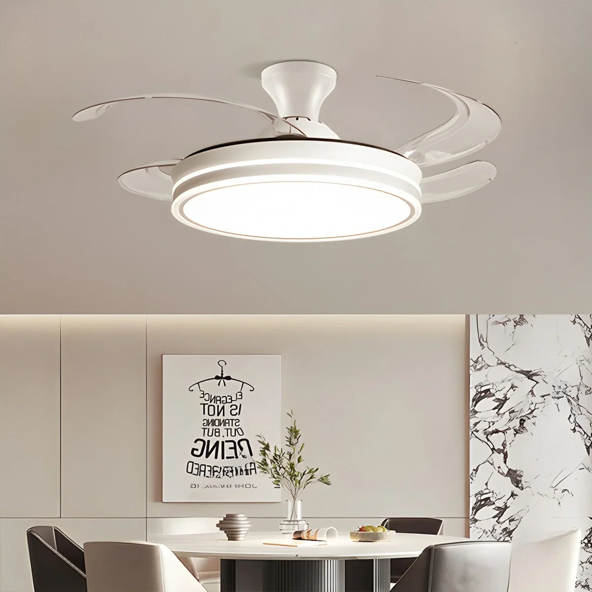 Feyran Modern Ceiling Fan with LED Light & Remote Control