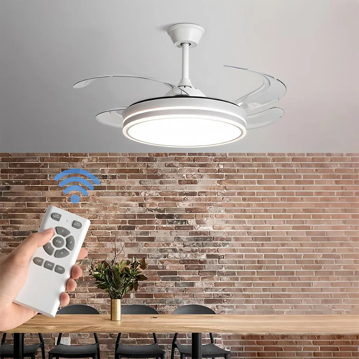 Feyran Modern Ceiling Fan with LED Light & Remote Control