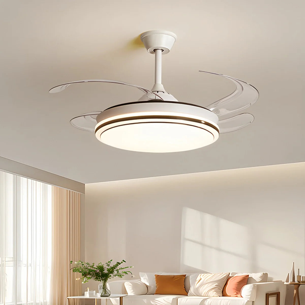Feyran Modern Remote Control Ceiling Fan with LED Light