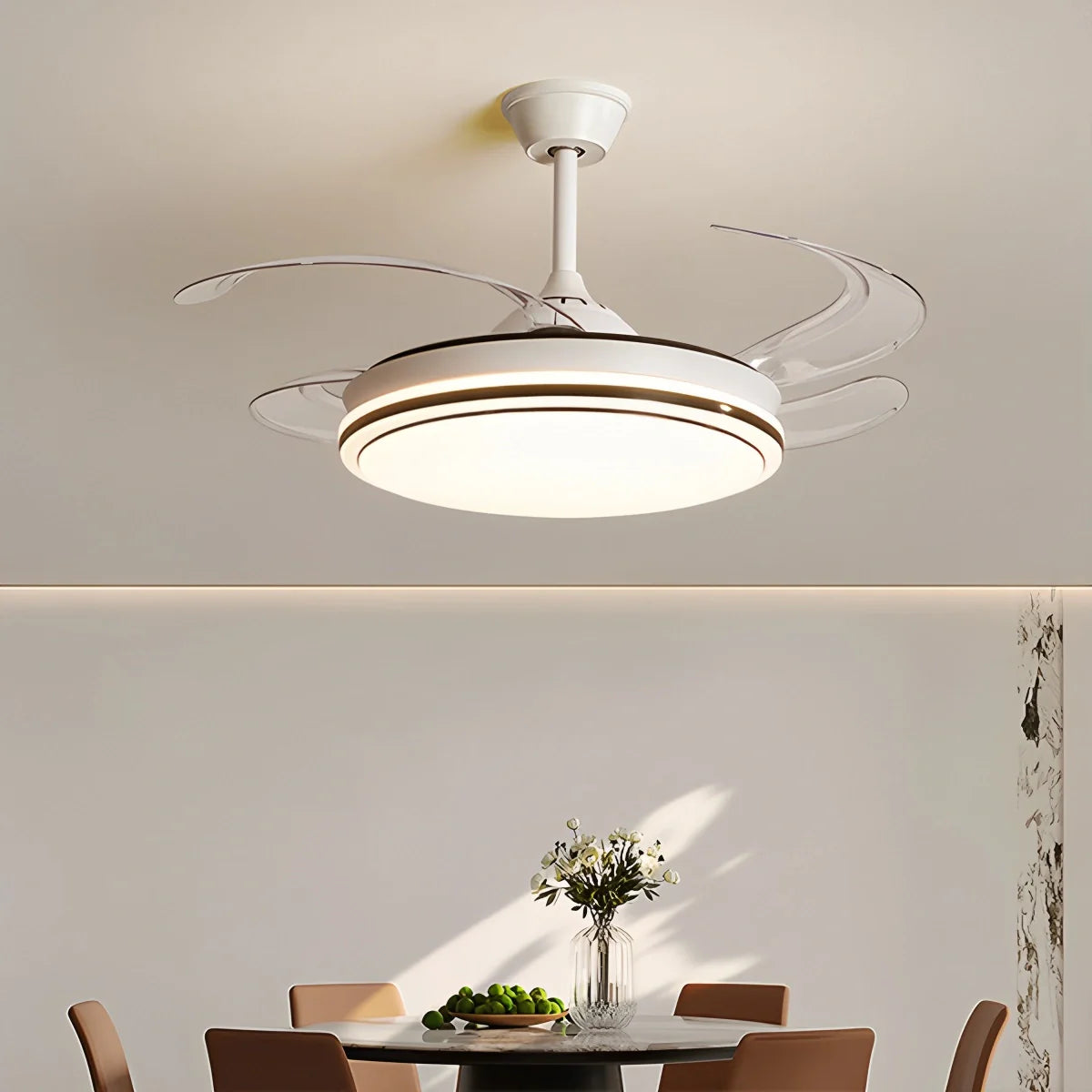 Feyran Modern Remote Control Ceiling Fan with LED Light
