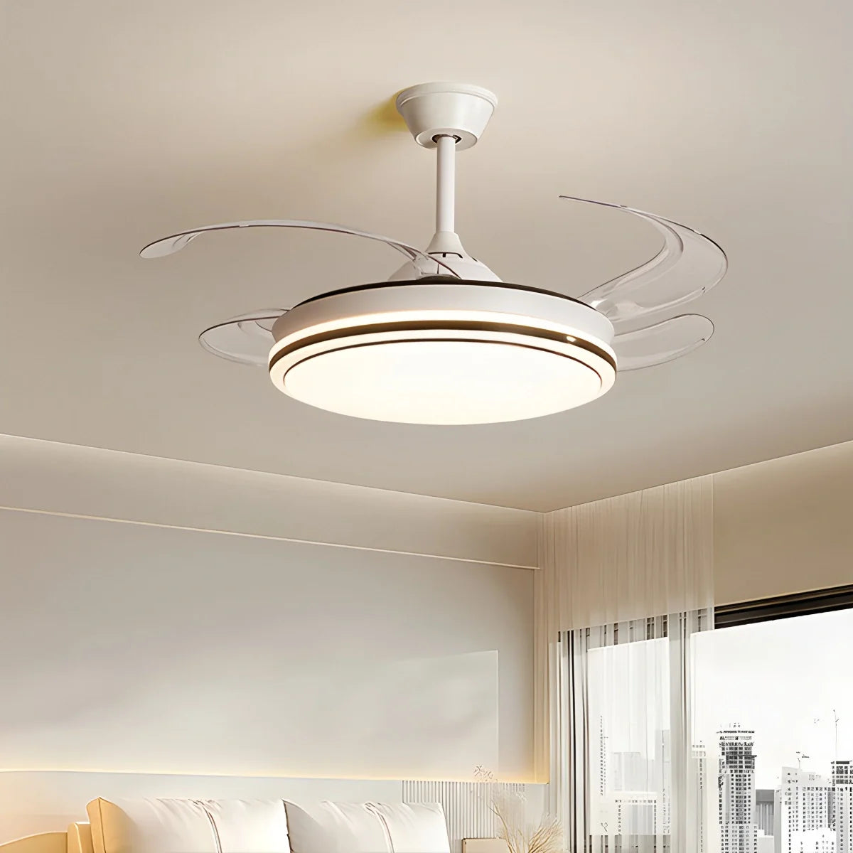 Feyran Modern Remote Control Ceiling Fan with LED Light