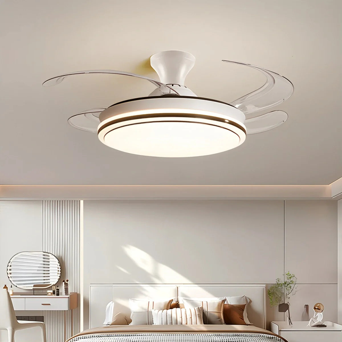 Feyran Modern Remote Control Ceiling Fan with LED Light