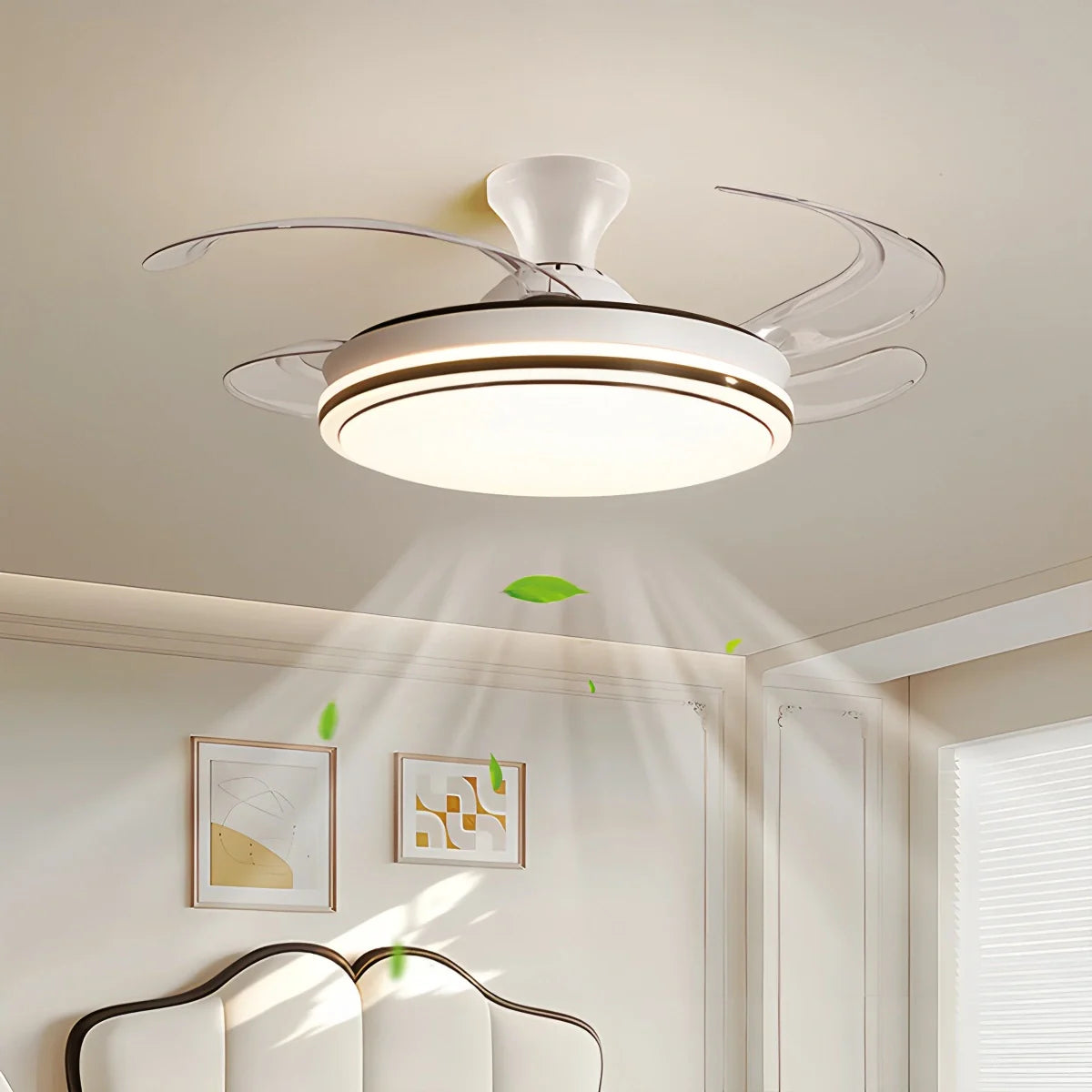Feyran Modern Remote Control Ceiling Fan with LED Light