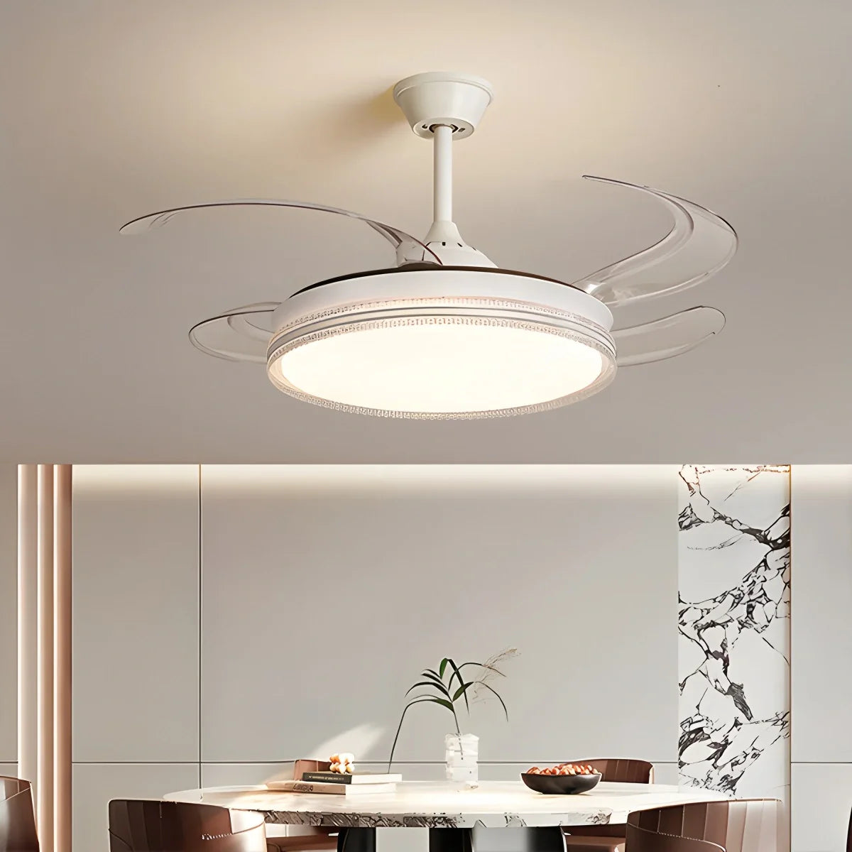 Feyran Modern LED Ceiling Fan Lights with Remote Control