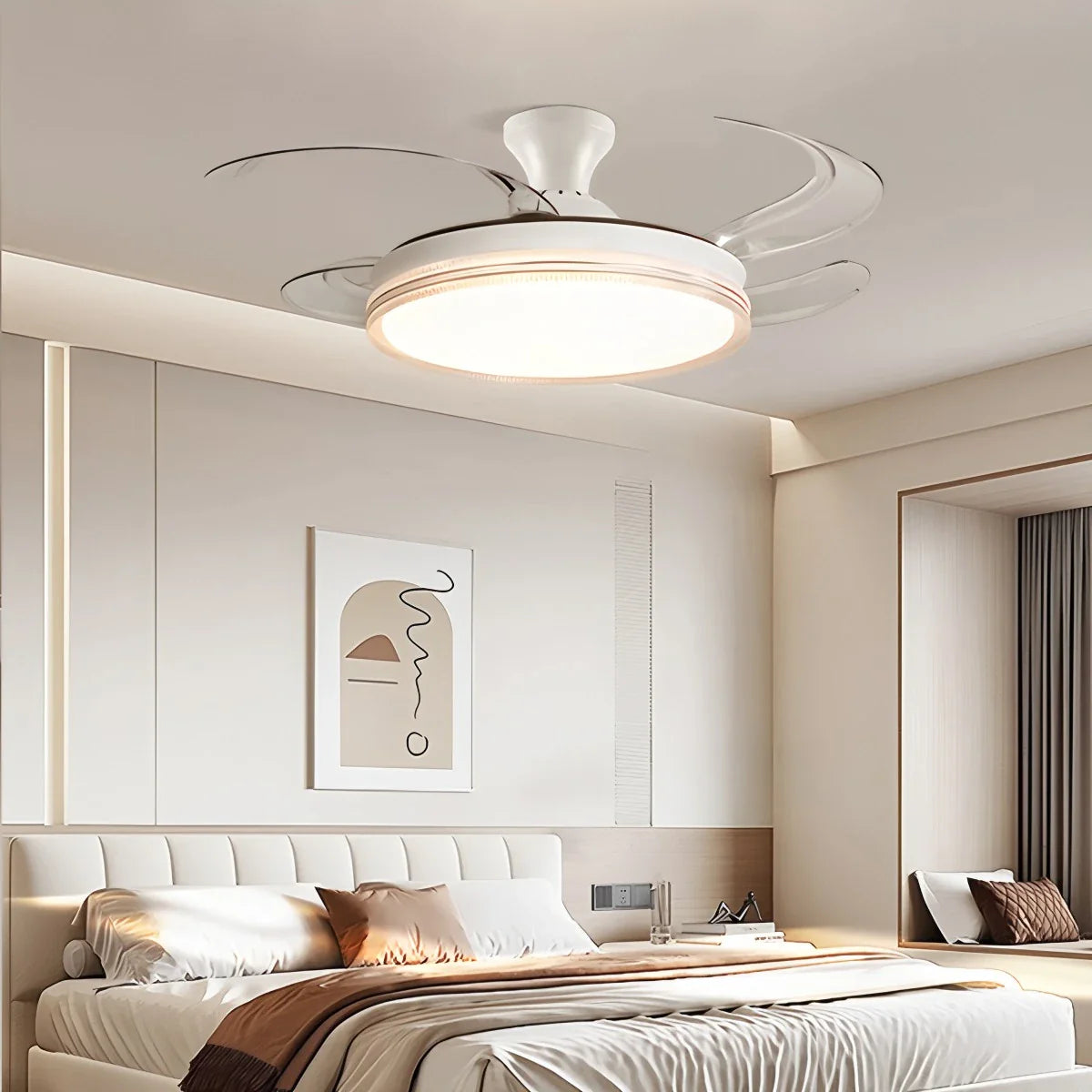 Feyran Modern LED Ceiling Fan Lights with Remote Control
