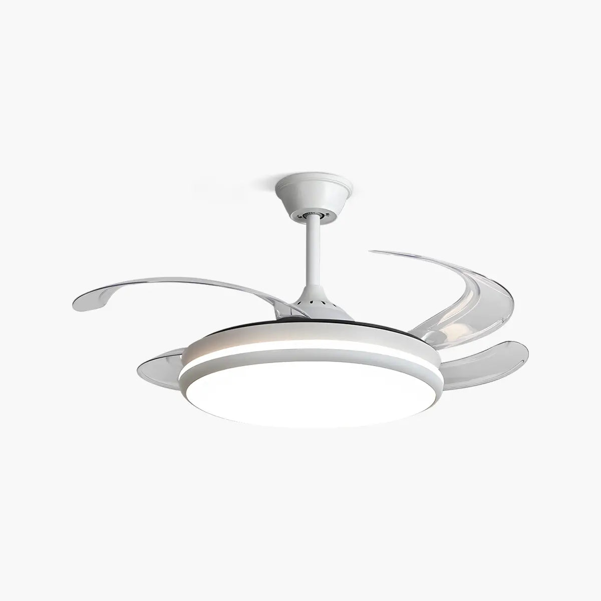Feyran Modern Remote Ceiling Fan Light with Clear Blades