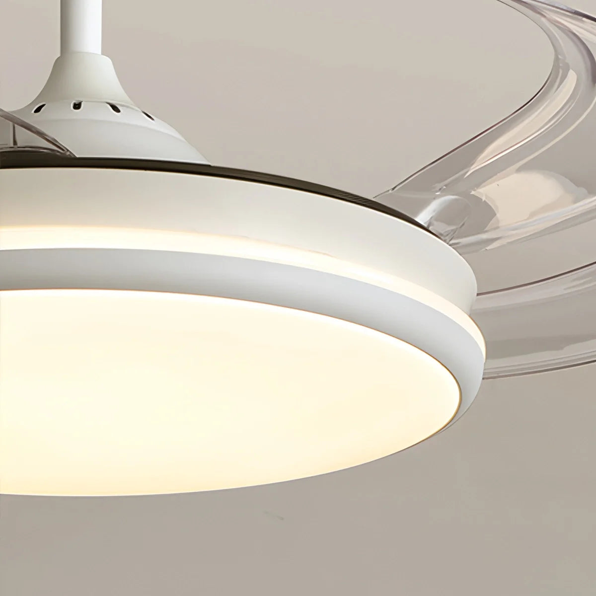 Feyran Modern Remote Ceiling Fan Light with Clear Blades
