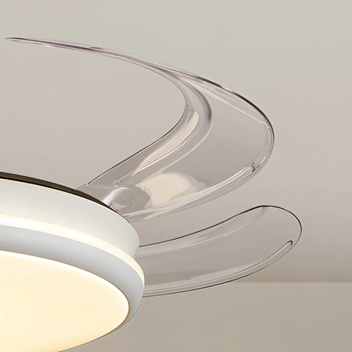 Feyran Modern Remote Ceiling Fan Light with Clear Blades