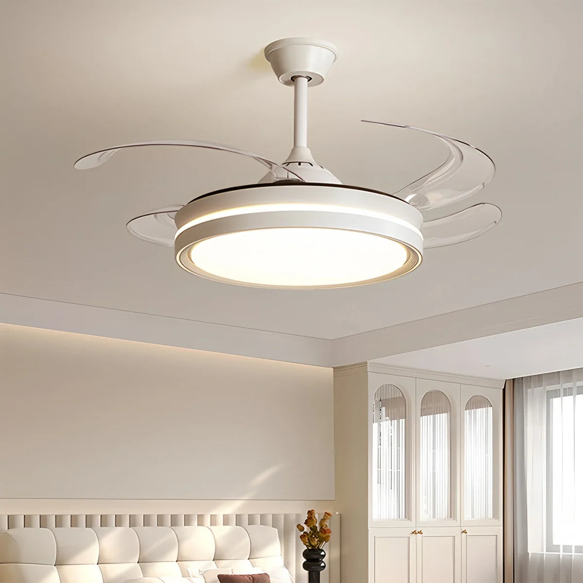 Feyran Modern Silent Remote Control Ceiling Fan with Light