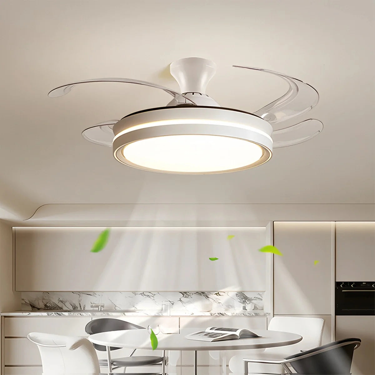 Feyran Modern Silent Remote Control Ceiling Fan with Light