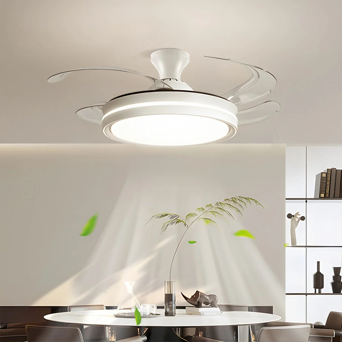 Feyran Modern Silent Remote Control Ceiling Fan with Light