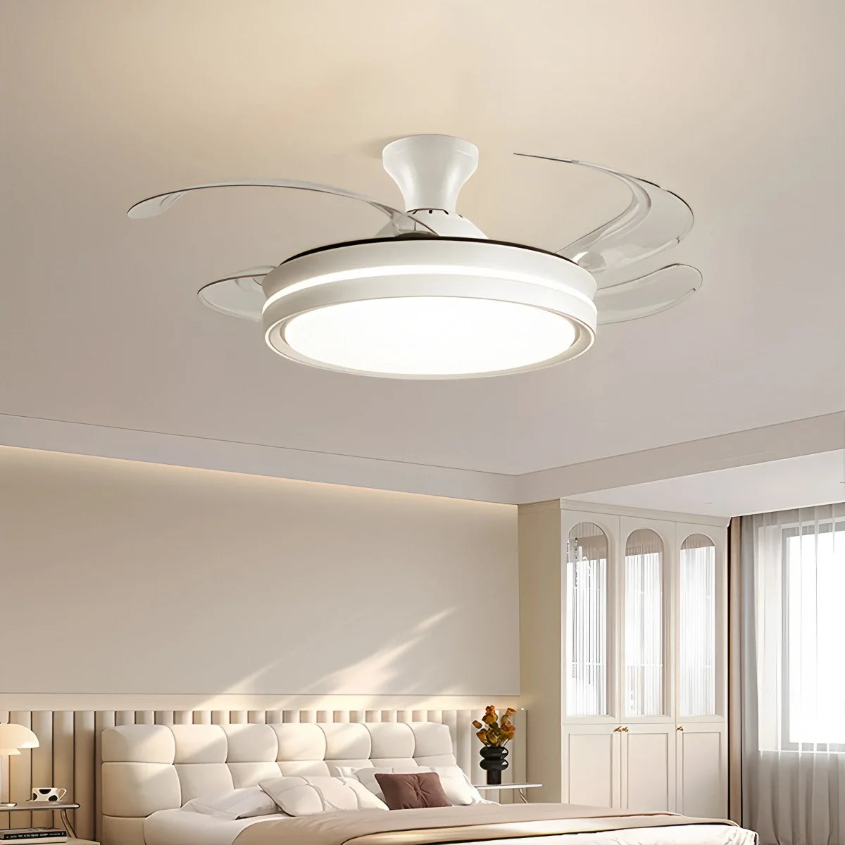 Feyran Modern Silent Remote Control Ceiling Fan with Light