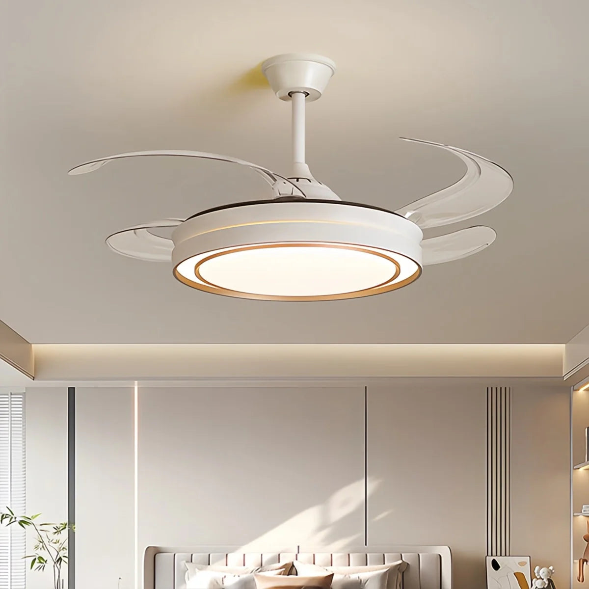 Feyran Modern Round Ceiling Fan Light with Remote Control