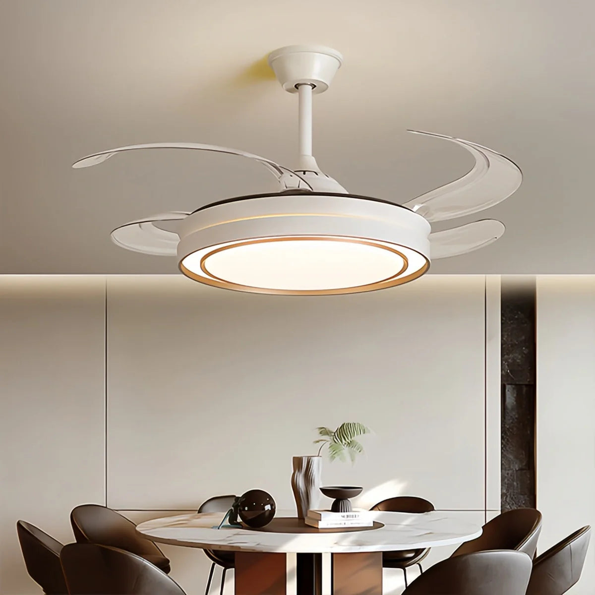 Feyran Modern Round Ceiling Fan Light with Remote Control