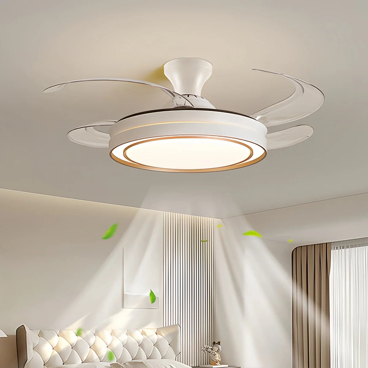 Feyran Modern Round Ceiling Fan Light with Remote Control