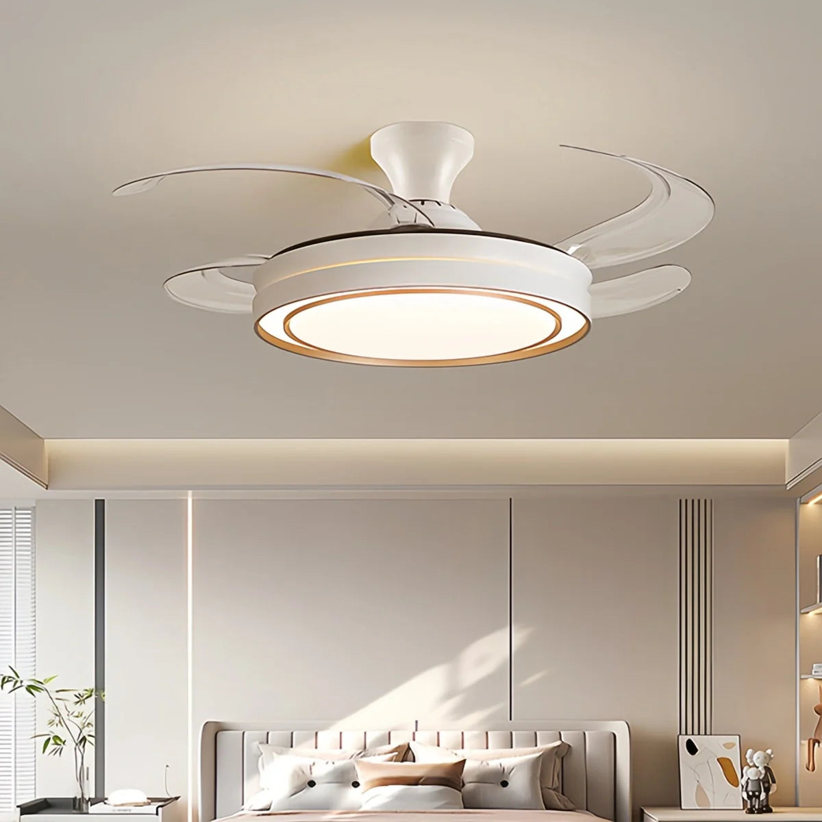 Feyran Modern Round Ceiling Fan Light with Remote Control
